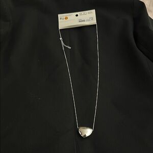 H&M sculptural zinc 28” necklace